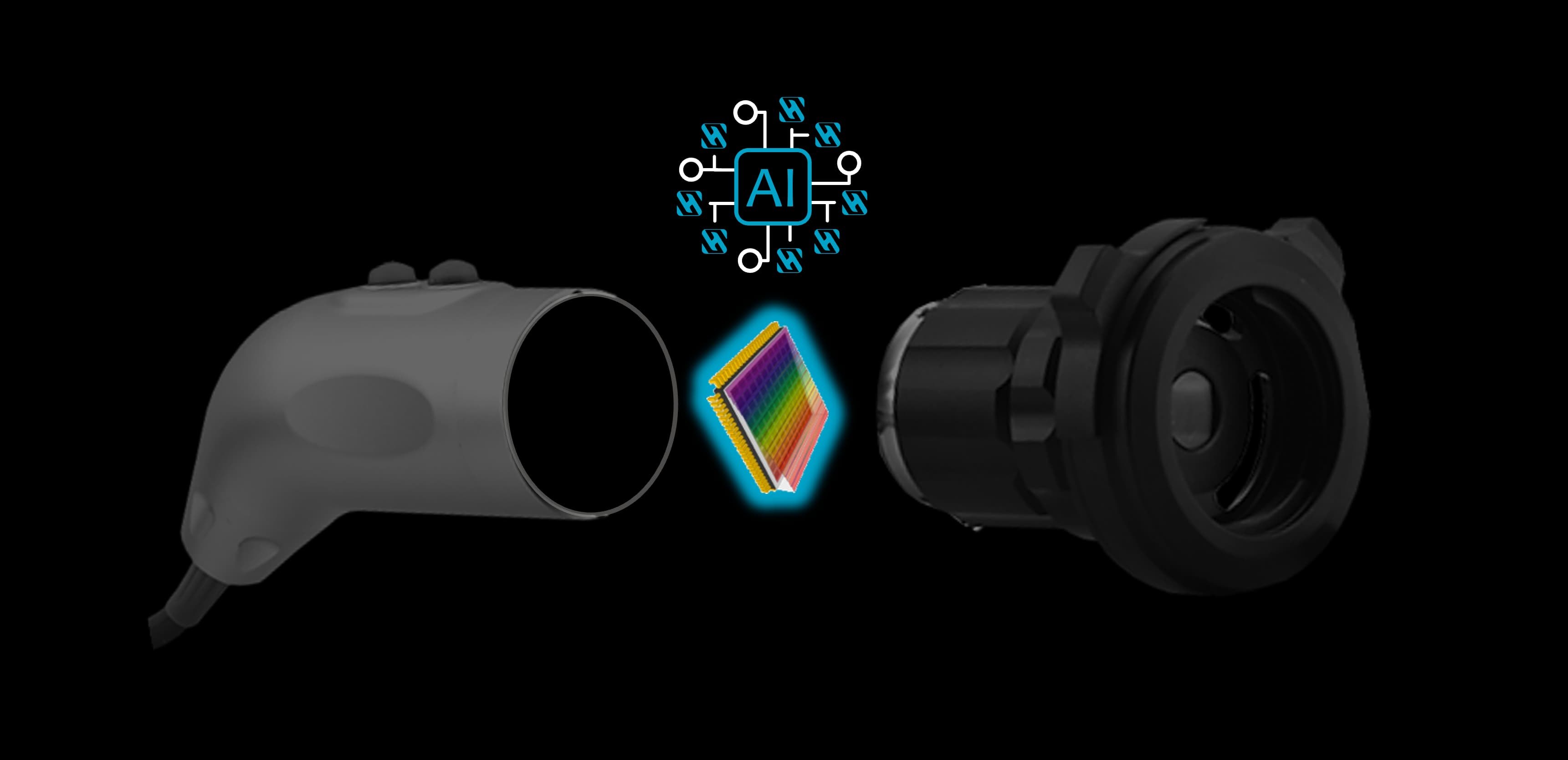 AI-powered on-chip hyperspectral imaging