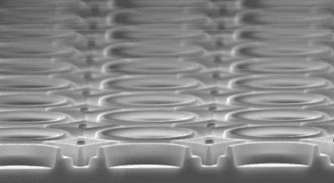 Array of lenses processed on top of CMOS imagers