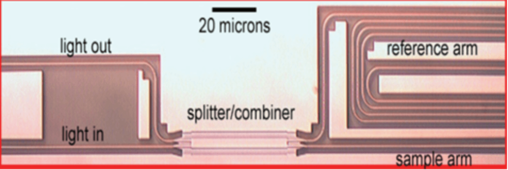 Photonic circuitry for optical coherence tomography. 