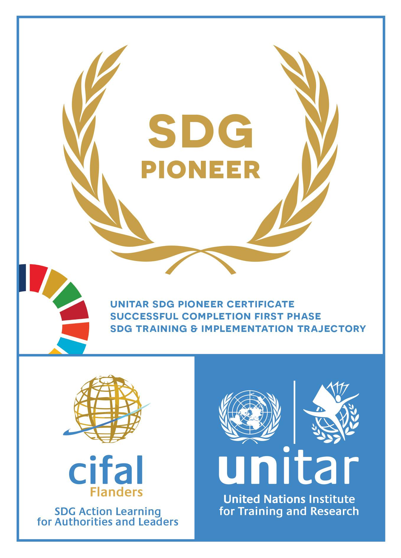 imec awarded with SDG Pioneer certificate