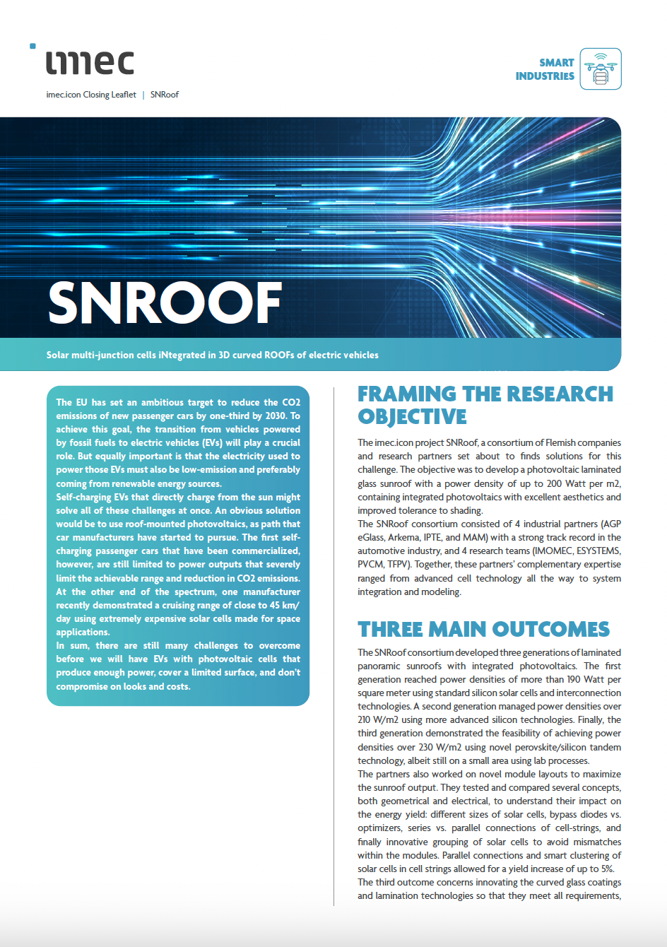 SNROOF leaflet