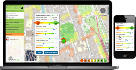 URBANAGE Green Comfort Index kaart