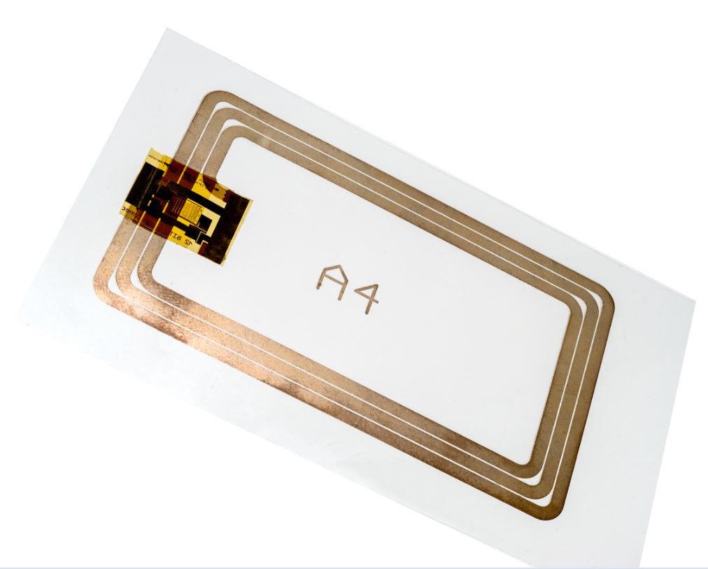 Flexible RFID chip with printed antenna