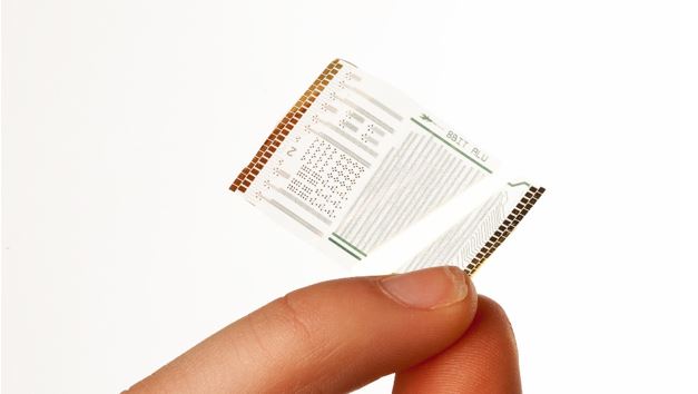 Thin film microprocessor on plastic film.
