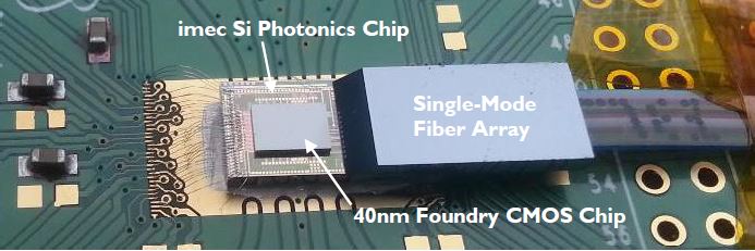 Hybrid CMOS Si photonics transceiver module