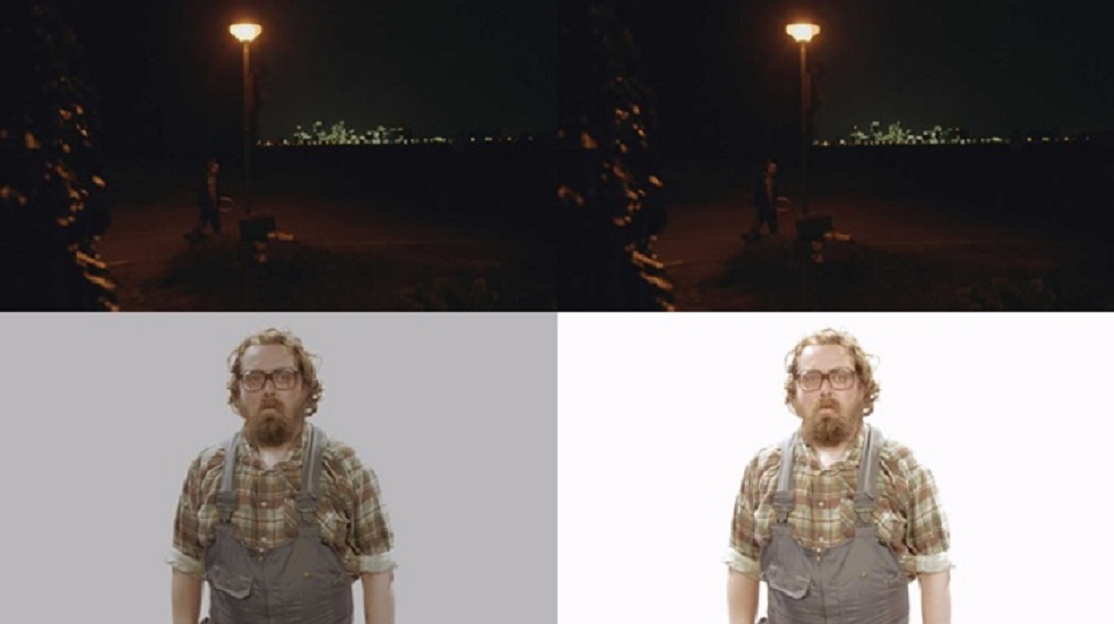The imec software leaves darker settings basically undisturbed (above) in the conversion from SDR (left) to HDR (right) and makes light settings extra bright (below).