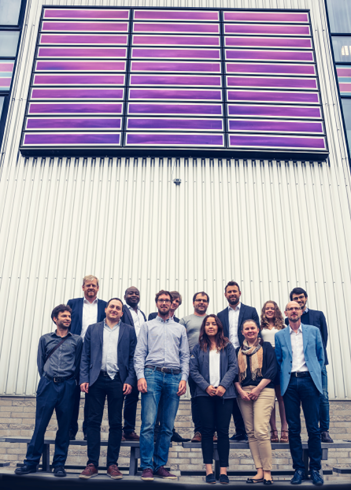 Inauguration moment of the BIPV façade at ENGIE Fabricom, Antwerp, 7 June 2018