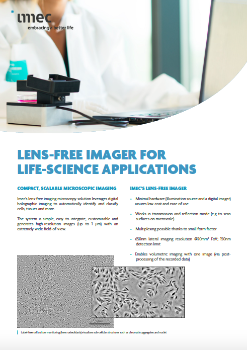 Lens free imaging