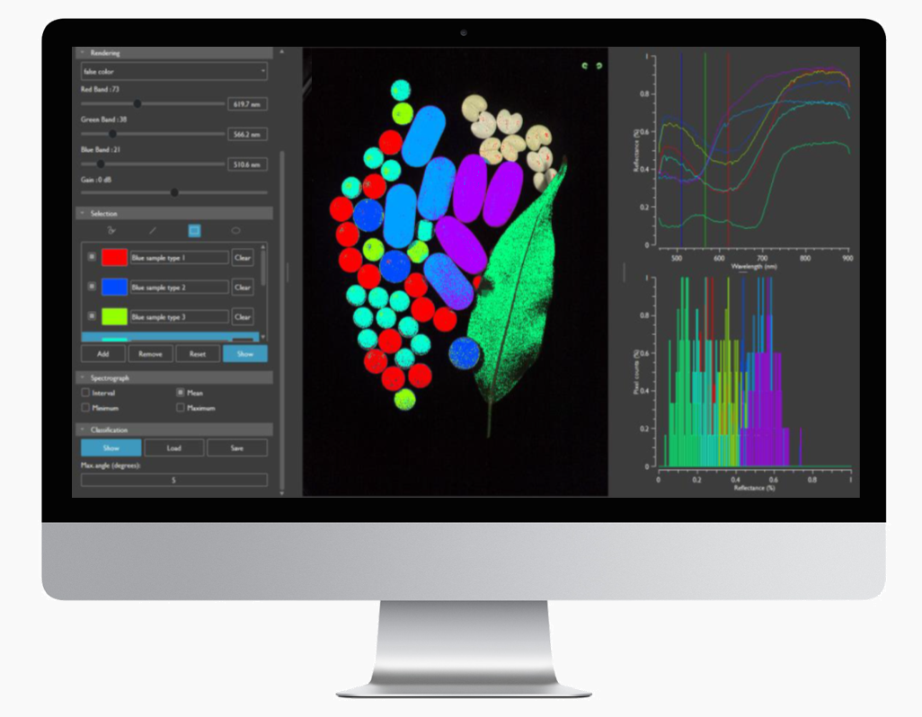 Hyperspectral imaging software imec