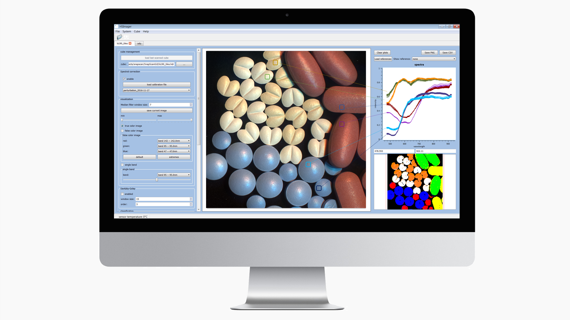 Hyperspectral imaging software imdc