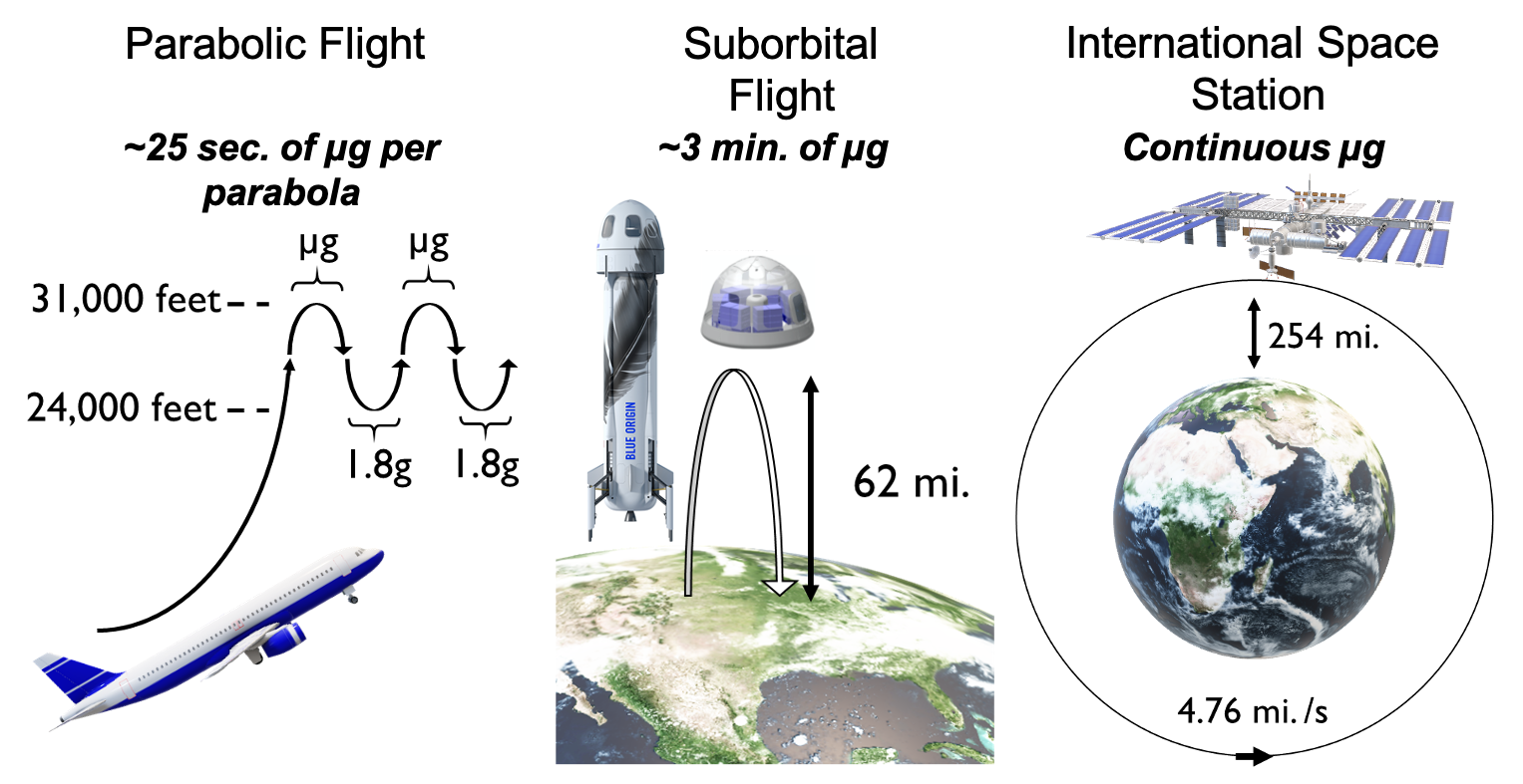 Space flight environments