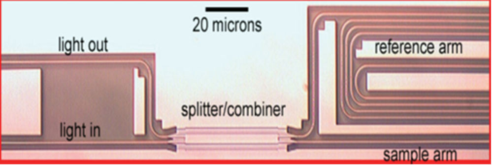 Photonic circuitry for optical coherence tomography.
